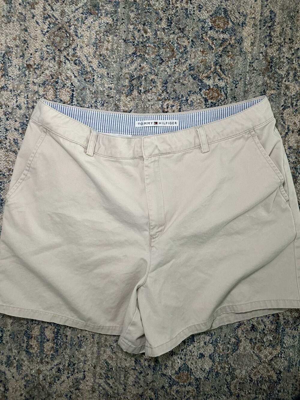 Tommy Hilfiger Women's Khaki Chino Shorts Size 14
